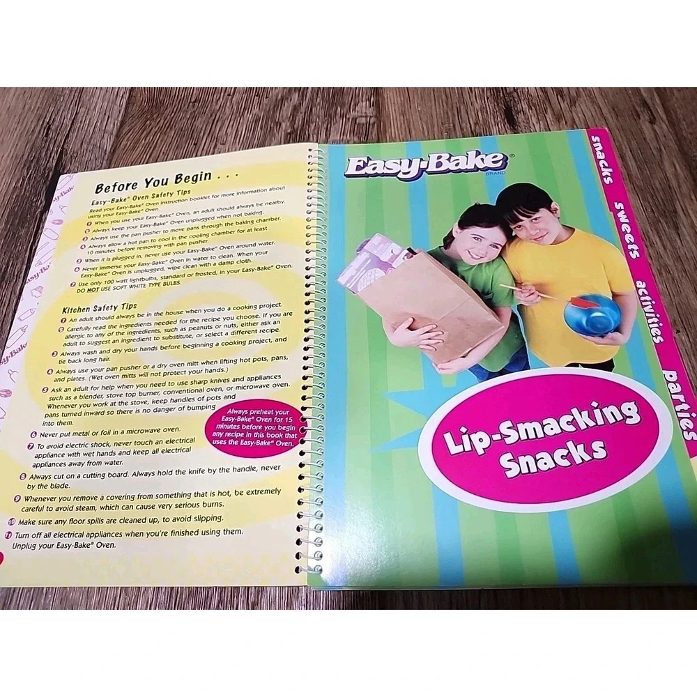Easy Bake Oven Cookbook Kids Easy-Bake Recipes The Official Spiral Vintage 1990s